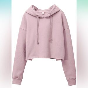 Dusty Pink Cropped Hoodie